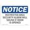 Signmission OSHA Notice Sign, 5" Height, 7" Width, Restricted Area Security Alarm Will Sound Sign, Landscape OS-NS-D-57-L-18086 - alternate 1